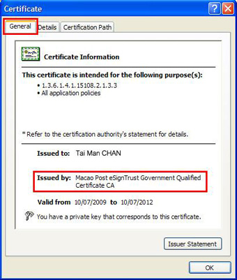 G01 certificate sample