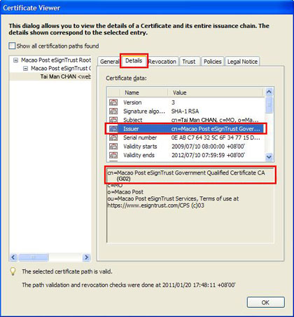 G02 certificate sample